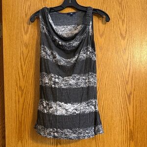 GAP Black and White Striped Tank Top